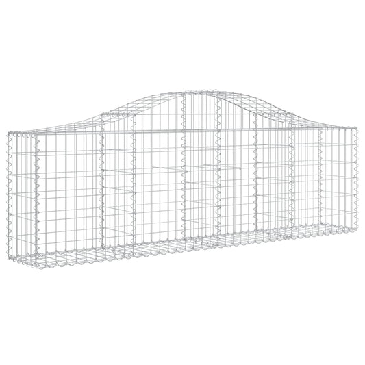 vidaXL Gabion Basket Arched Gabion Basket Planter for Flower Galvanized Iron-0