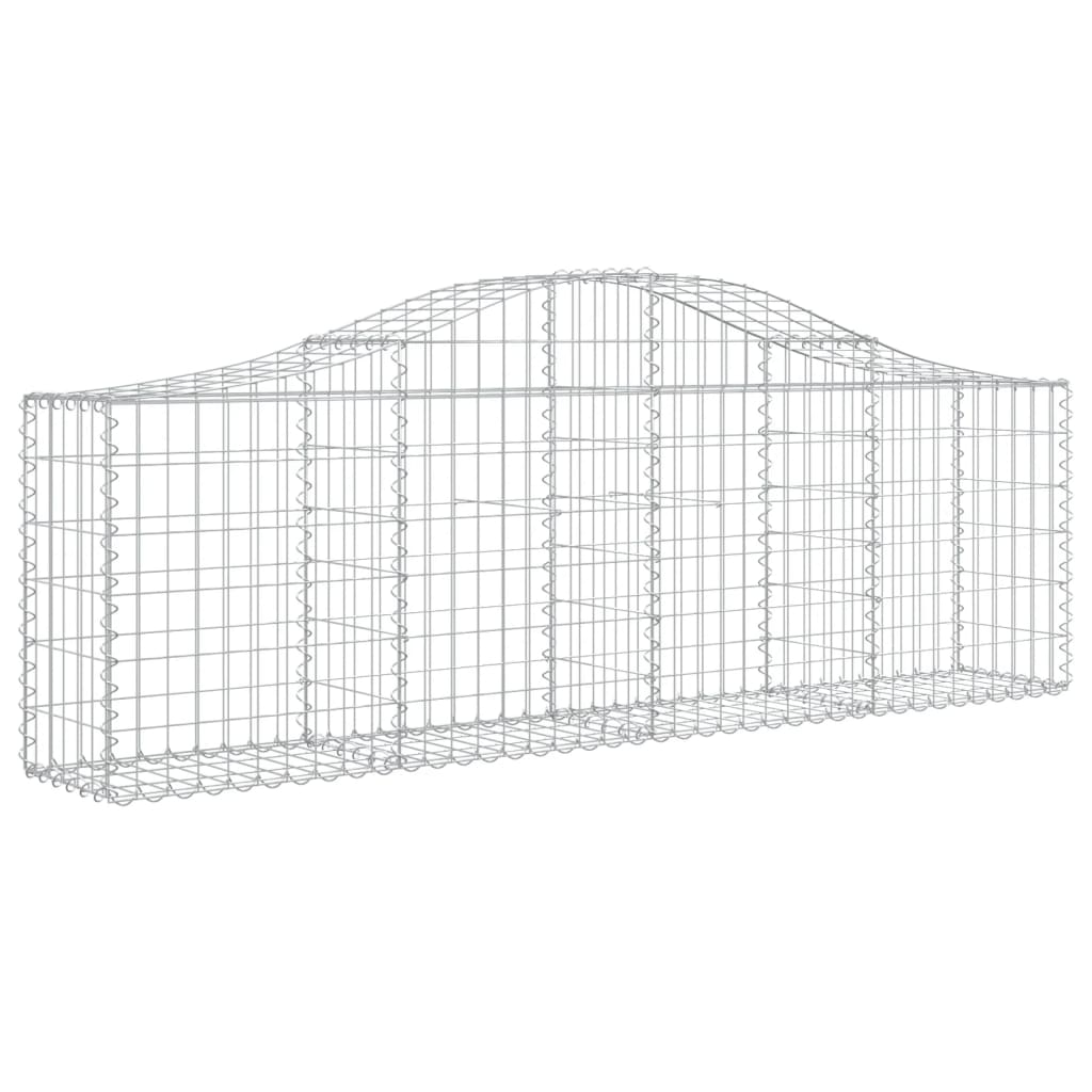 vidaXL Gabion Basket Arched Gabion Basket Planter for Flower Galvanized Iron-0
