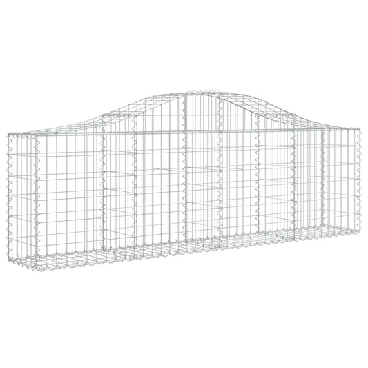 vidaXL Gabion Basket Arched Gabion Basket Planter for Flower Galvanized Iron-0