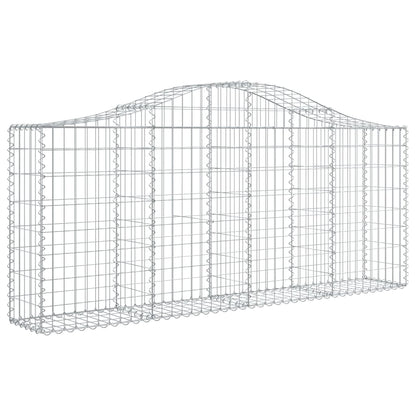vidaXL Gabion Basket Arched Gabion Basket Planter for Flower Galvanized Iron-0