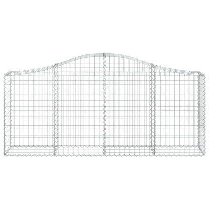 vidaXL Gabion Basket Arched Gabion Basket Planter for Flower Galvanized Iron-4