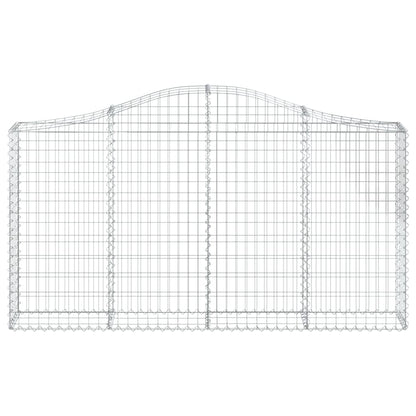 vidaXL Gabion Basket Arched Gabion Basket Planter for Flower Galvanized Iron-4