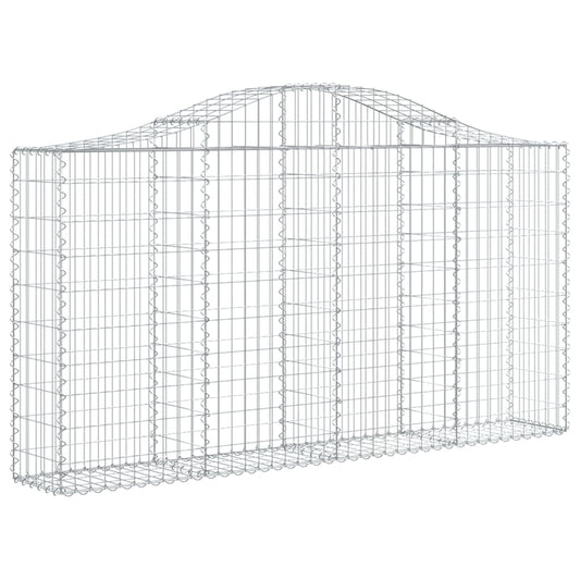 vidaXL Gabion Basket Arched Gabion Basket Planter for Flower Galvanized Iron-0