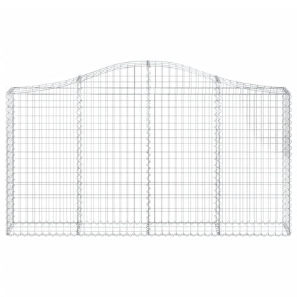 vidaXL Gabion Basket Arched Gabion Basket Planter for Flower Galvanized Iron-4