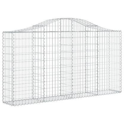vidaXL Gabion Basket Arched Gabion Basket Planter for Flower Galvanized Iron-0