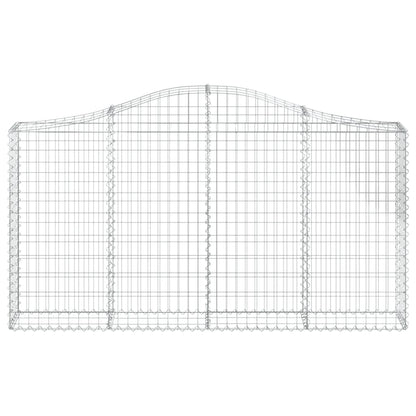vidaXL Gabion Basket Arched Gabion Basket Planter for Flower Galvanized Iron-4