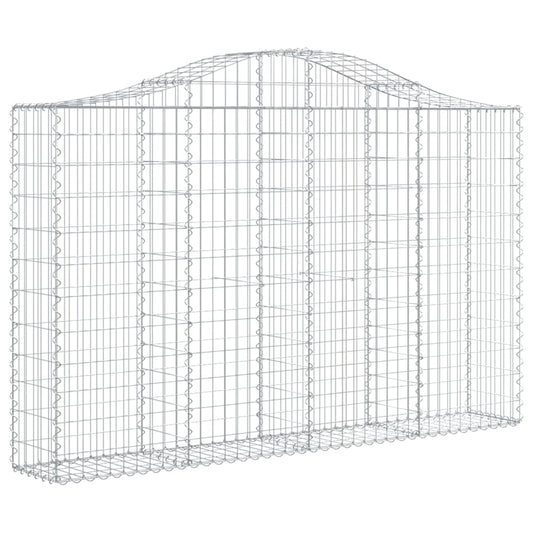 vidaXL Gabion Basket Arched Gabion Basket Planter for Flower Galvanized Iron-0