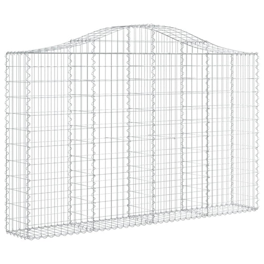 vidaXL Gabion Basket Arched Gabion Basket Planter for Flower Galvanized Iron-0