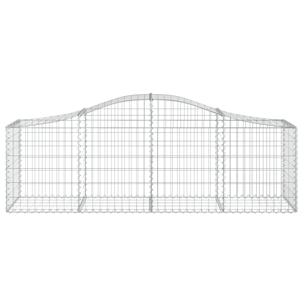 vidaXL Gabion Basket Arched Gabion Basket Planter for Flower Galvanized Iron-4