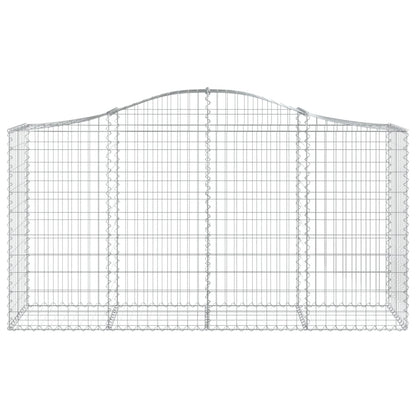 vidaXL Gabion Basket Arched Gabion Basket Planter for Flower Galvanized Iron-4