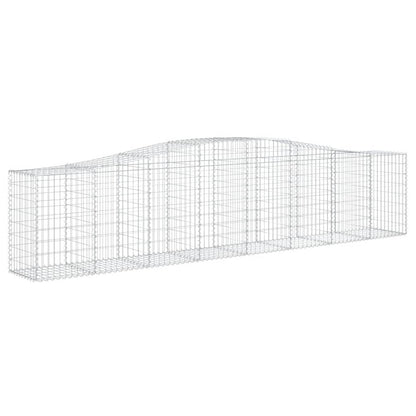 vidaXL Gabion Basket Arched Gabion Basket Planter for Flower Galvanized Iron-0