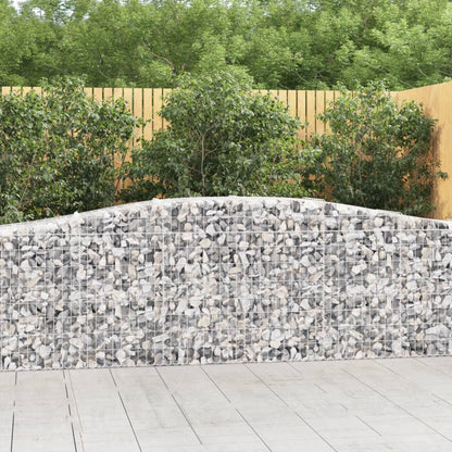 vidaXL Gabion Basket Arched Gabion Basket Planter for Flower Galvanized Iron-2
