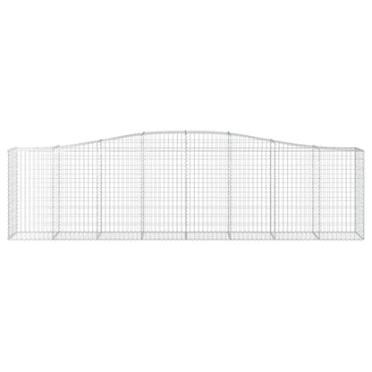 vidaXL Gabion Basket Arched Gabion Basket Planter for Flower Galvanized Iron-4
