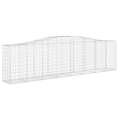 vidaXL Gabion Basket Arched Gabion Basket Planter for Flower Galvanized Iron-0