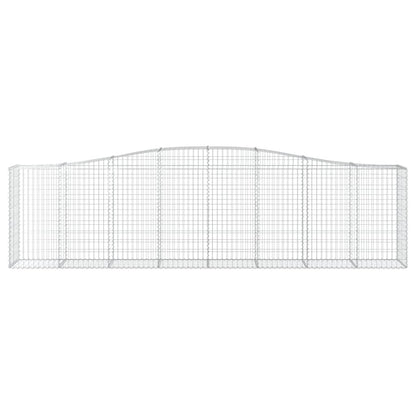 vidaXL Gabion Basket Arched Gabion Basket Planter for Flower Galvanized Iron-4