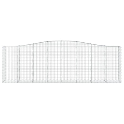 vidaXL Gabion Basket Arched Gabion Basket Planter for Flower Galvanized Iron-4