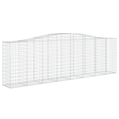 vidaXL Gabion Basket Arched Gabion Basket Planter for Flower Galvanized Iron-0