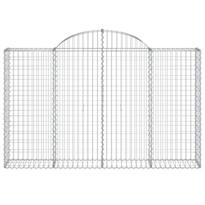 vidaXL Arched Gabion Baskets 5 pcs 78.7"x11.8"x47.2"/55.1" Galvanized Iron-4