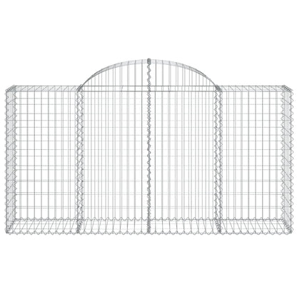 vidaXL Arched Gabion Baskets 5 pcs 78.7"x19.7"x39.4"/47.2" Galvanized Iron-4