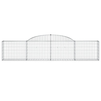 vidaXL Arched Gabion Baskets 8 pcs 118.1"x11.8"x23.6"/31.5" Galvanized Iron-4