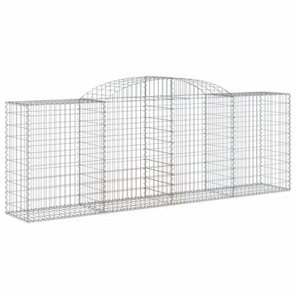 vidaXL Arched Gabion Baskets 6 pcs 118.1"x19.7"x39.4"/47.2" Galvanized Iron-0