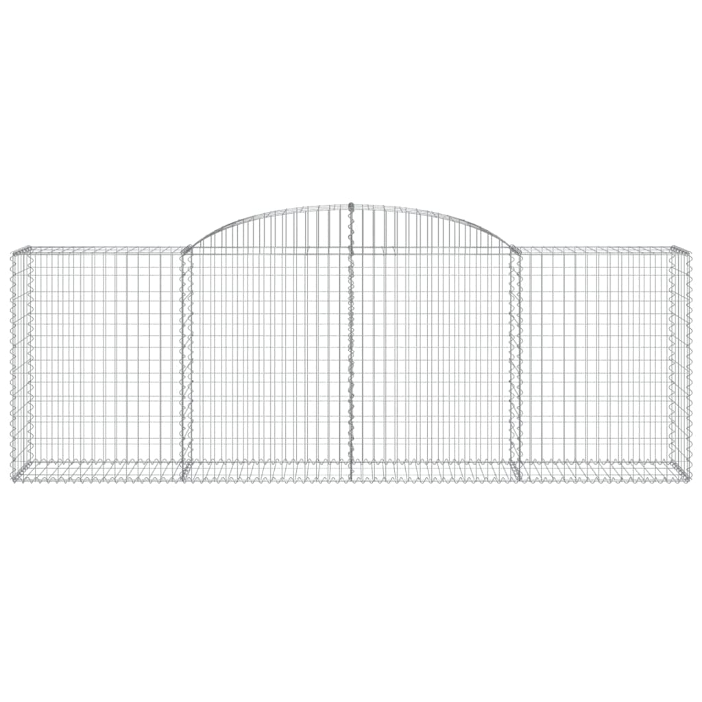 vidaXL Arched Gabion Baskets 6 pcs 118.1"x19.7"x39.4"/47.2" Galvanized Iron-4