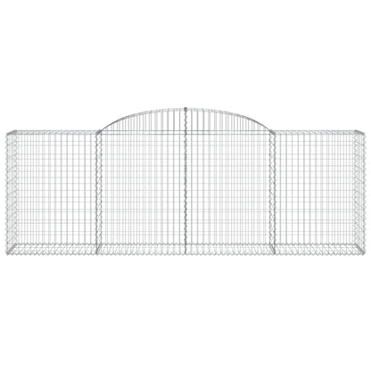 vidaXL Arched Gabion Baskets 6 pcs 118.1"x19.7"x39.4"/47.2" Galvanized Iron-4