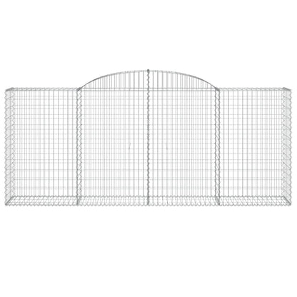 vidaXL Arched Gabion Baskets 5 pcs 118.1"x19.7"x47.2"/55.1" Galvanized Iron-4