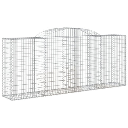 vidaXL Arched Gabion Baskets 6 pcs 118.1"x19.7"x47.2"/55.1" Galvanized Iron-0