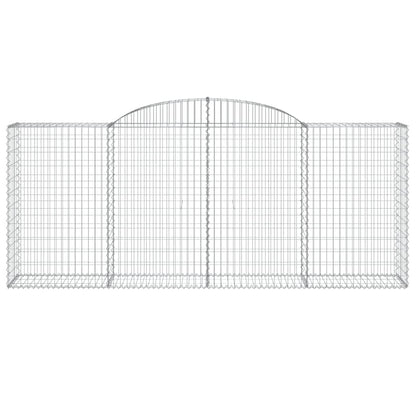 vidaXL Arched Gabion Baskets 6 pcs 118.1"x19.7"x47.2"/55.1" Galvanized Iron-4
