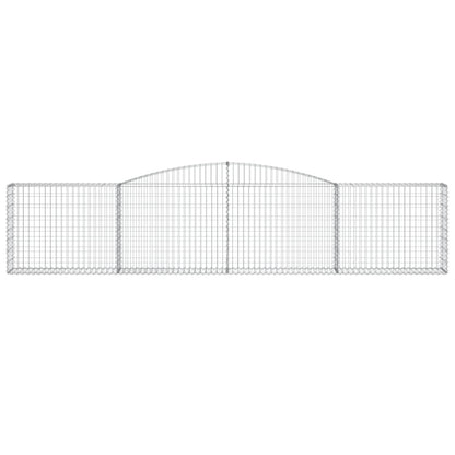 vidaXL Arched Gabion Baskets 8 pcs 157.5"x11.8"x31.5"/39.4" Galvanized Iron-4