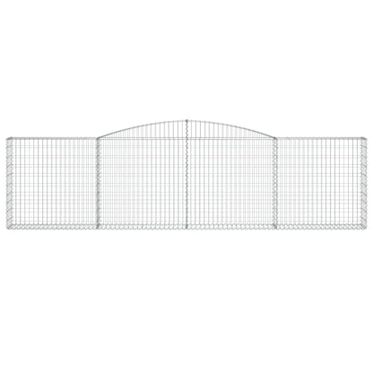 vidaXL Arched Gabion Baskets 8 pcs 157.5"x11.8"x39.4"/47.2" Galvanized Iron-4