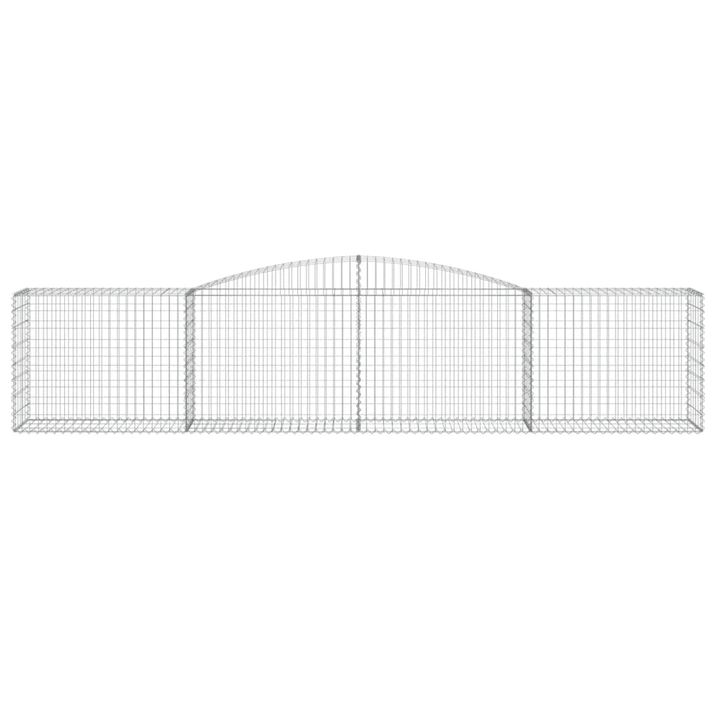 vidaXL Arched Gabion Baskets 6 pcs 157.5"x19.7"x31.5"/39.4" Galvanized Iron-4