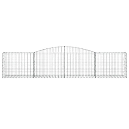 vidaXL Arched Gabion Baskets 6 pcs 157.5"x19.7"x31.5"/39.4" Galvanized Iron-4