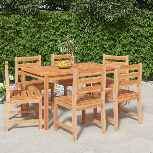 vidaXL 7 Piece Patio Dining Set Solid Wood Teak-0