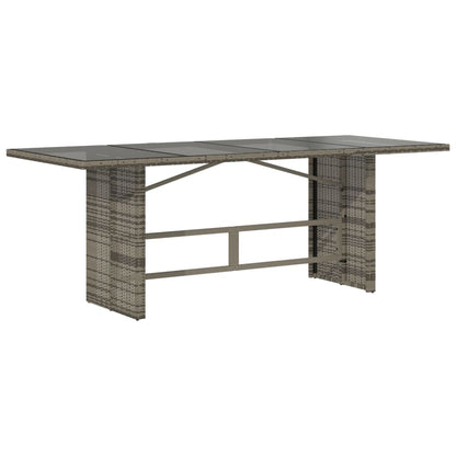 vidaXL 9 Piece Patio Dining Set with Cushions Gray Poly Rattan-4