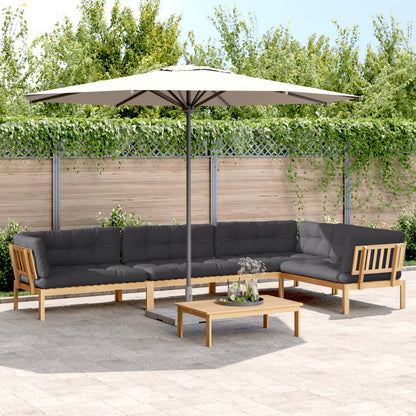vidaXL 5 Piece Patio Pallet Sofa Set with Cushions Solid Wood Acacia-0