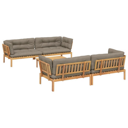 vidaXL 5 Piece Patio Pallet Sofa Set with Cushions Solid Wood Acacia-1