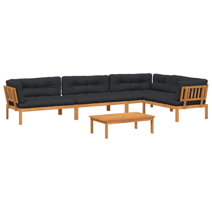 vidaXL 5 Piece Patio Pallet Sofa Set with Cushions Solid Wood Acacia-1