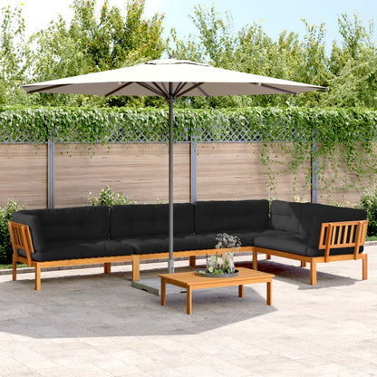 vidaXL 5 Piece Patio Pallet Sofa Set with Cushions Solid Wood Acacia-0