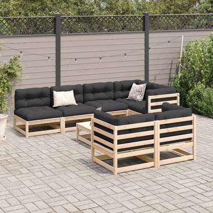 vidaXL 8 Piece Patio Sofa Set Solid Wood Pine-1