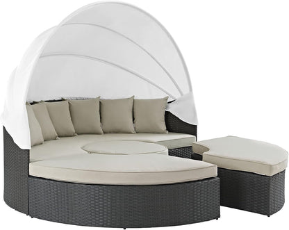 Inviting Outdoor Patio Sunbrella Sectional Daybed With Canopy-2