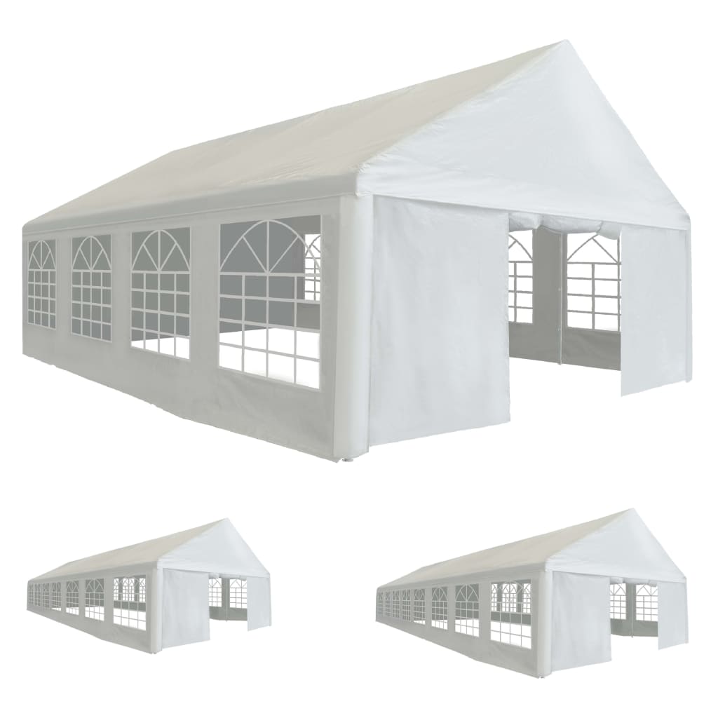 vidaXL Party Tent Outdoor Canopy Tent Patio Gazebo Marquee Beach Shelter White-5