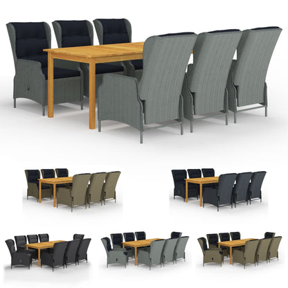 vidaXL Patio Dining Set Outdoor Dining Table and Chairs Patio Conversation Set-5